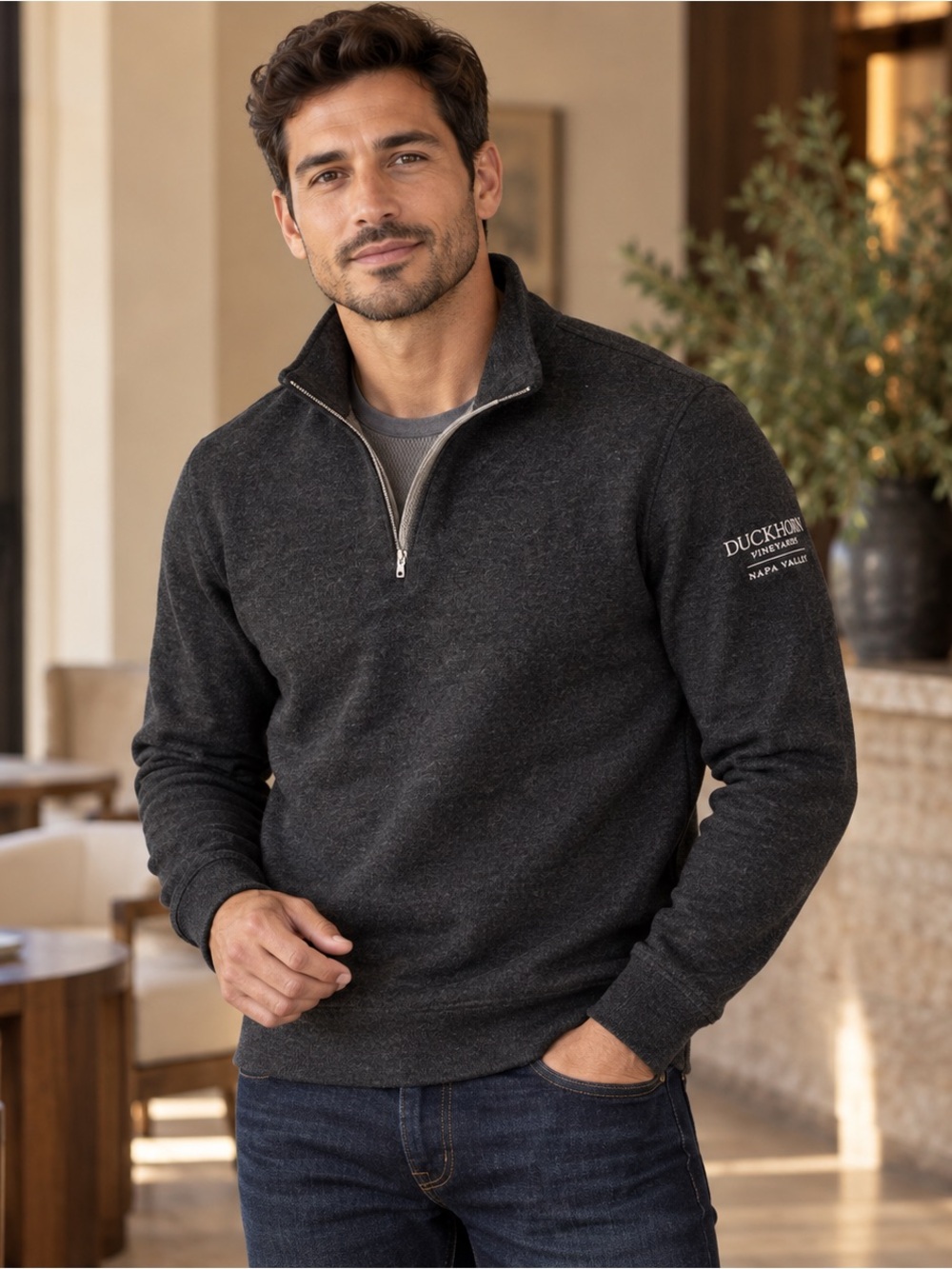 Dunning Duckhorn Vineyards Napa Valley Quarter Zip Pullover Men’s L